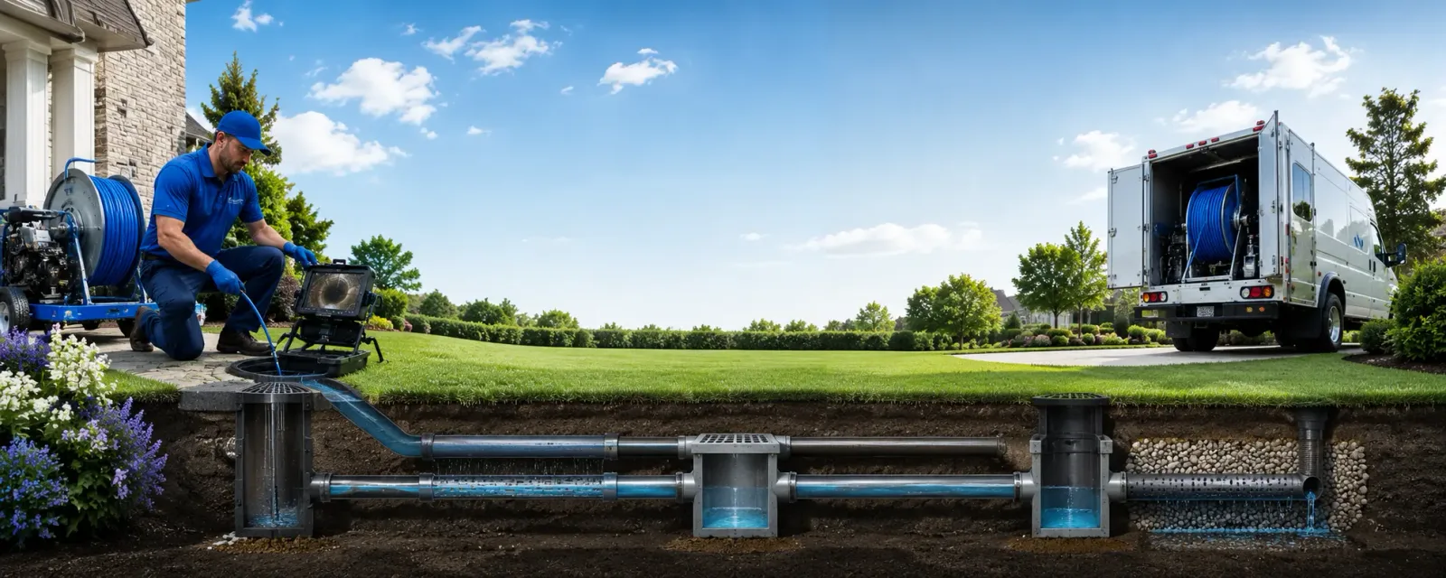 Outdoor drain cleaning information for Dunlow, WV
